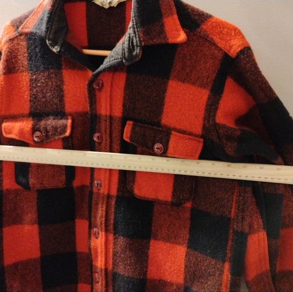 Vintage Women’s Woolrich Buffalo Plaid Heavy Wool Shirt Jacket Size: 16 (Large) - Picture 8 of 12